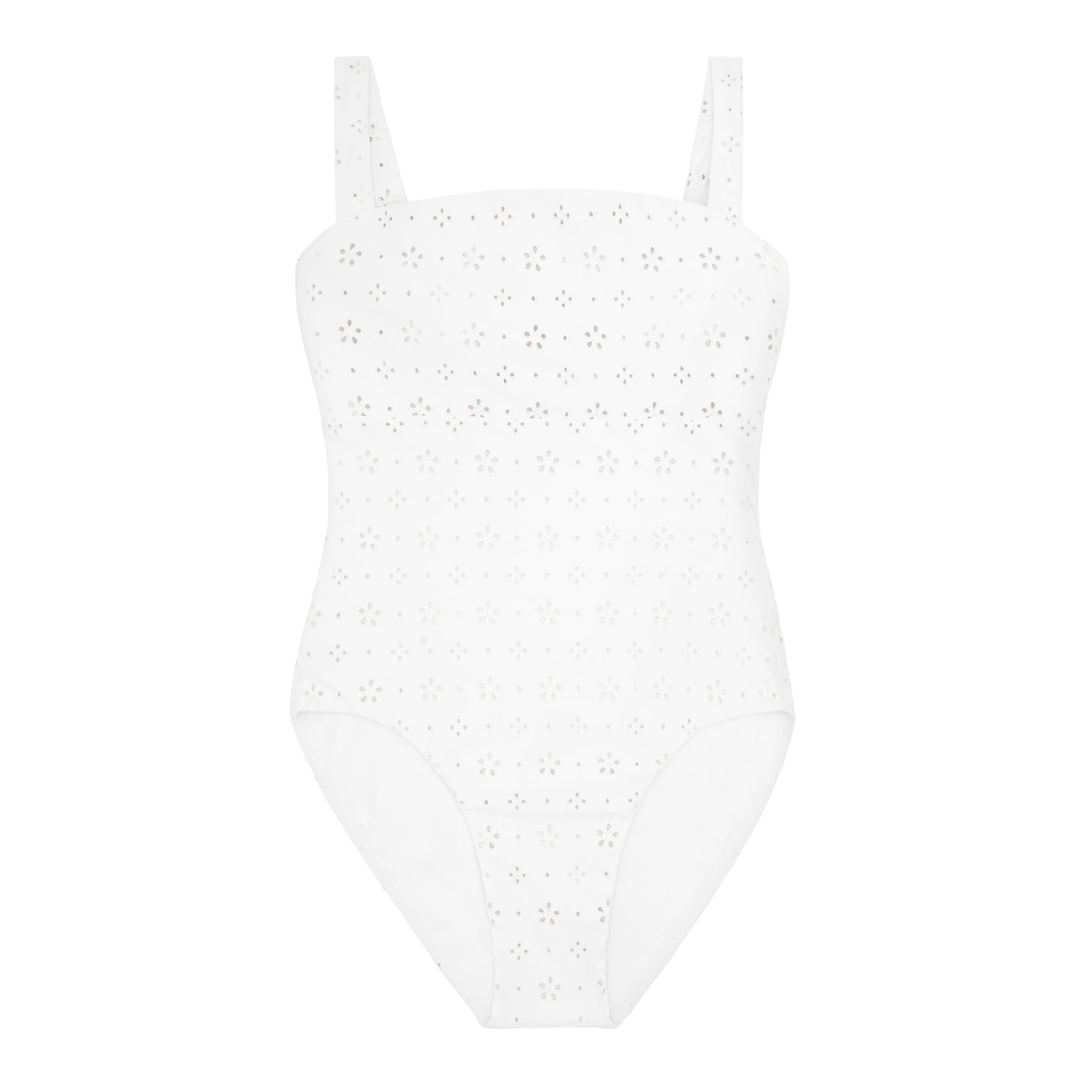 women's white eyelet one piece | minnow