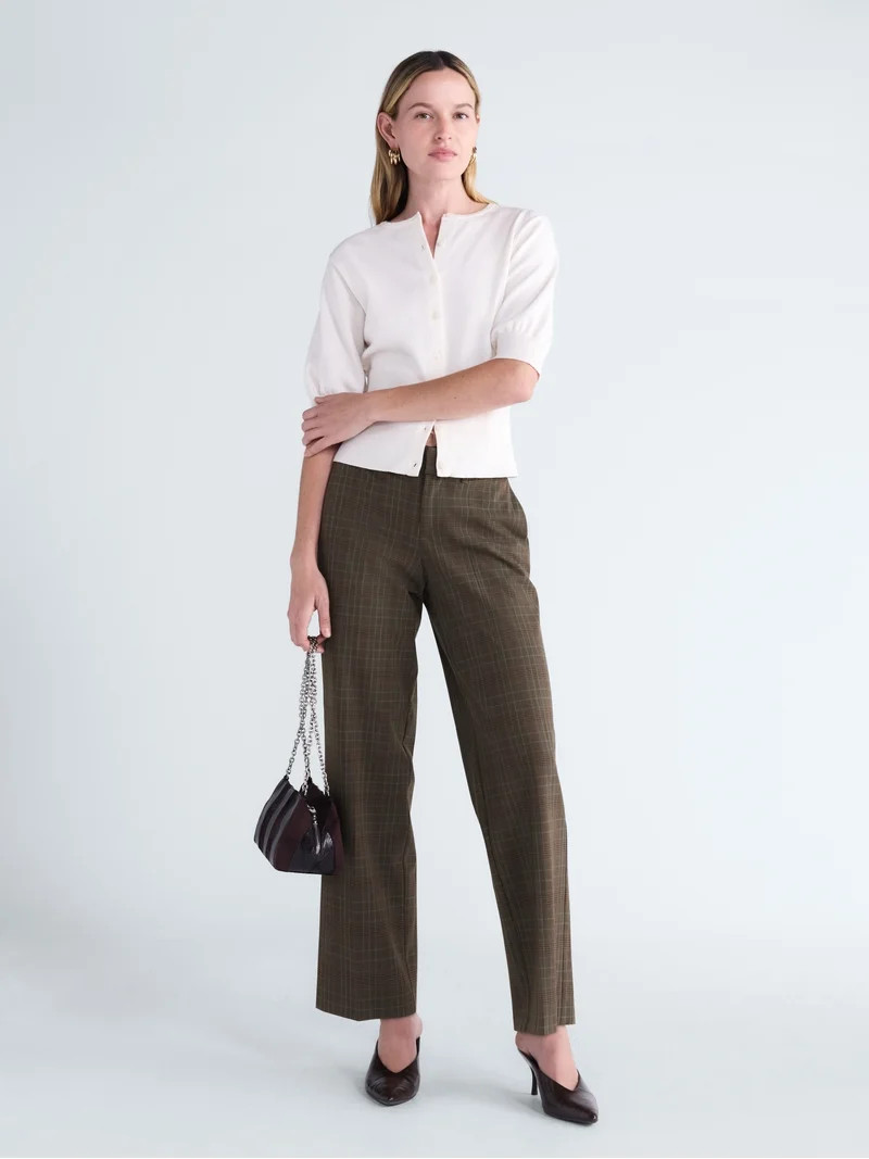 Scoop Women's and Women's Plus Low Rise Crease Trousers, Sizes 0-28W | Walmart (US)