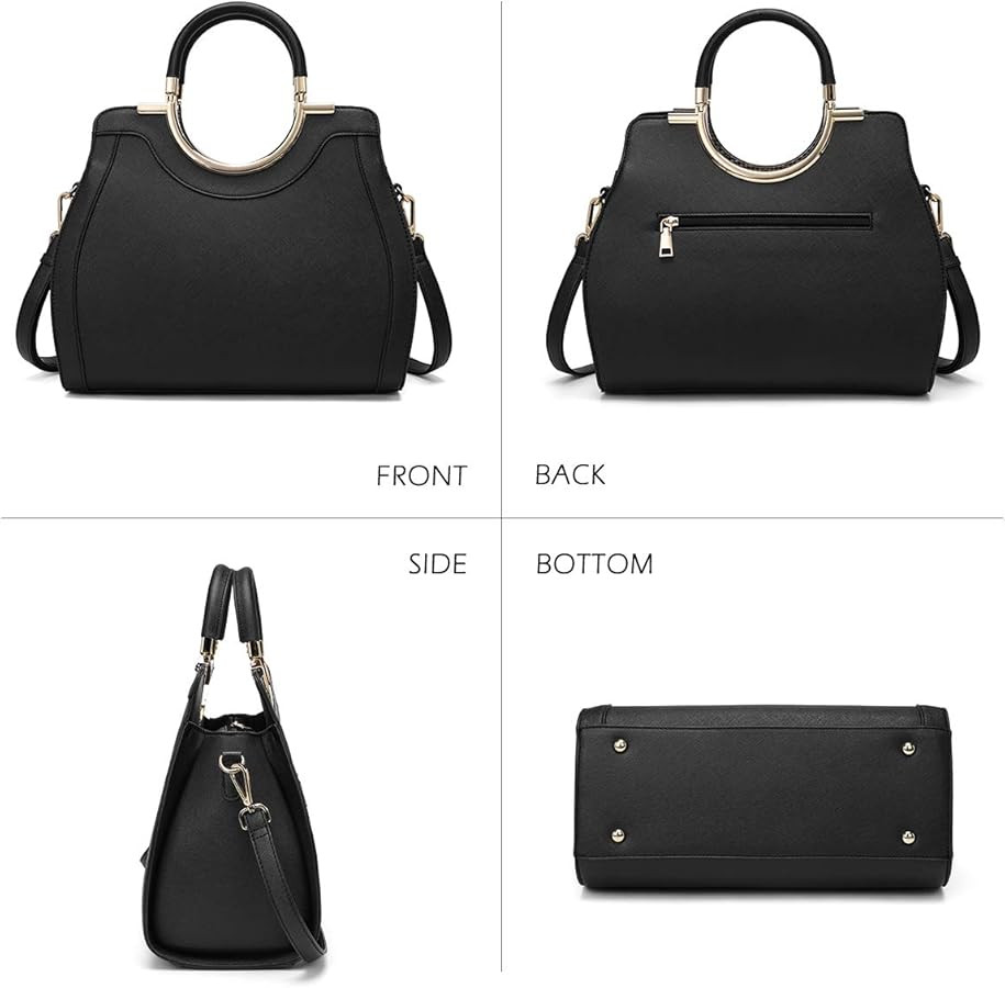 LJOSEIND Women’s Handbags Designer Purses Satchel Totes Structured Shoulder Bags | Amazon (US)