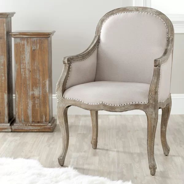 Fleur 25.2'' Wide Tufted Linen Armchair | Wayfair Professional