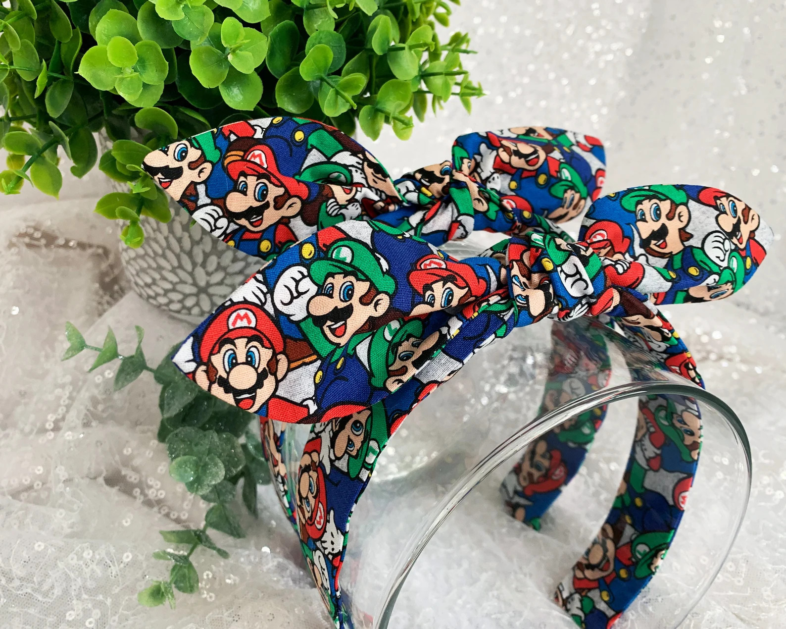 Game Brothers Bow Headband: Retro Knotted Hair Accessory | Etsy (Global)