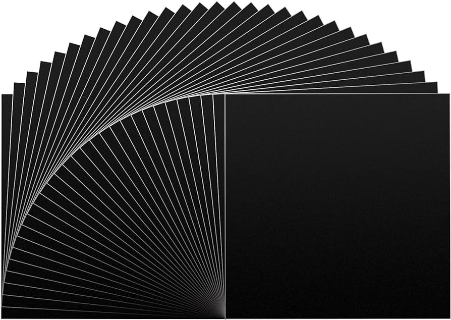 Matte Black Permanent Vinyl for Cricut, Huaxing Adhesive Vinyl Sheets (30 Pack; 12” x 12”) Pe... | Amazon (US)
