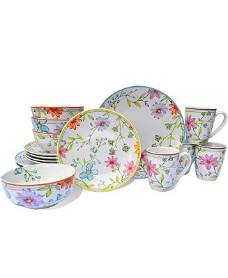Euro Ceramica Charlotte 16 Piece Dinnerware Set - Macy's | Macy's Canada
