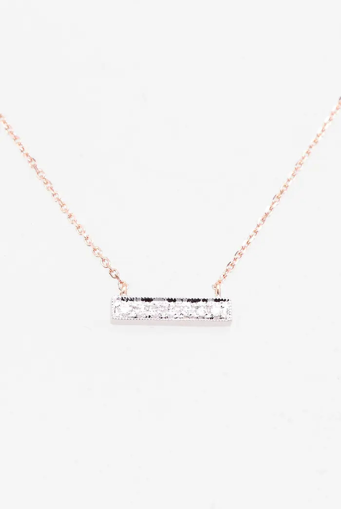 'Sylvie Rose' Diamond Bar Pendant Necklace | Nordstrom