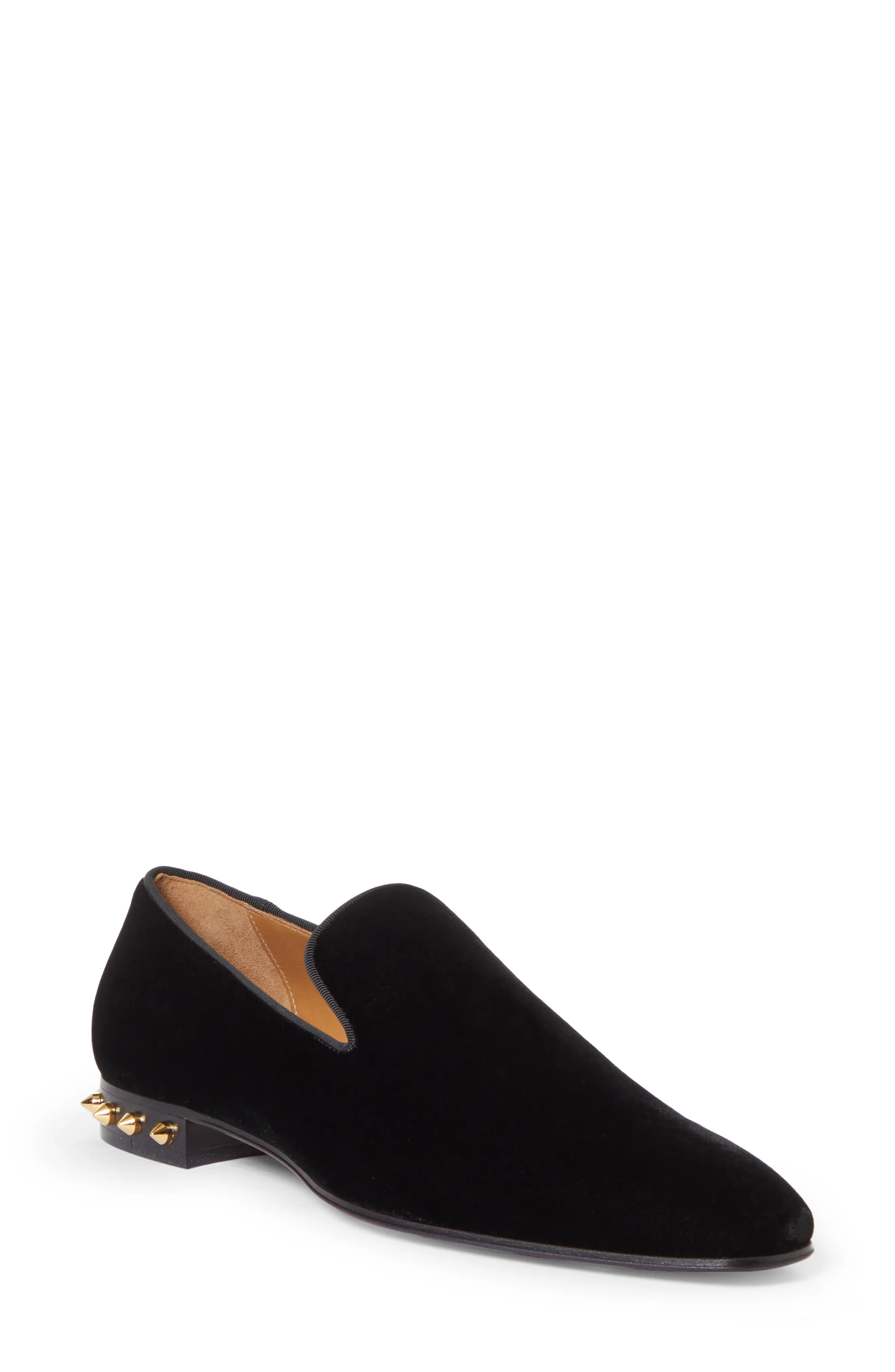 Christian Louboutin Marquees Loafer, Size 8Us in Black/Gold at Nordstrom | Nordstrom