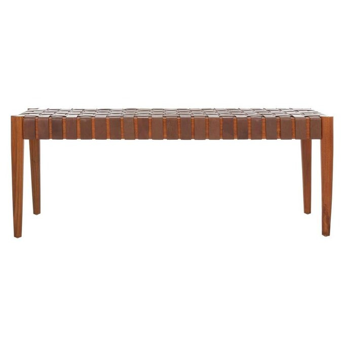 Safavieh Amalia Farmhouse Cognac/Honey Accent Bench Lowes.com | Lowe's