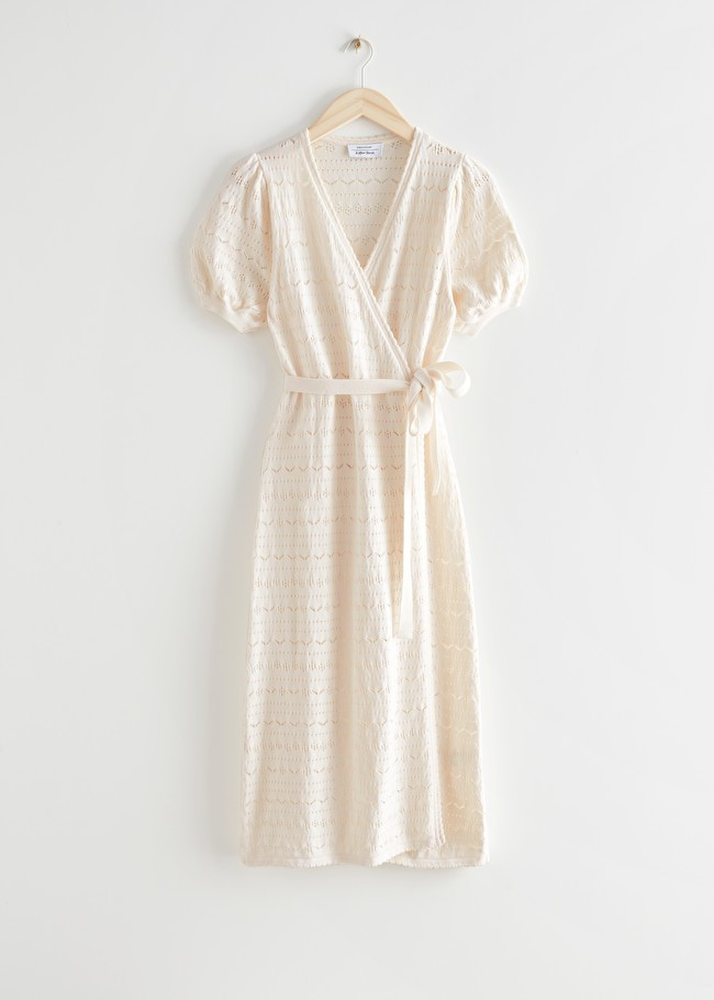 Pointelle Knit Midi Wrap Dress | & Other Stories (EU + UK)