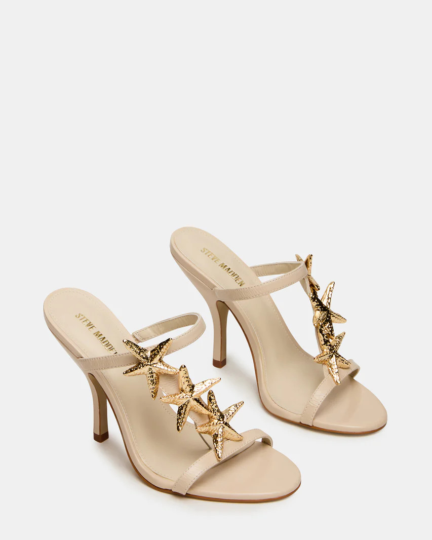 AQUARIAN Bone Star-Detail Round-Toe Mule Women's Heel | Steve Madden (US)