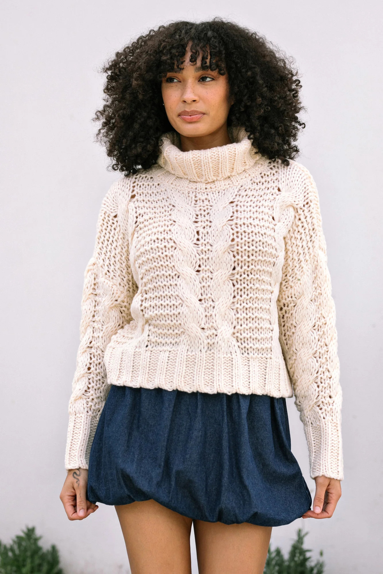 Lucinda Turtleneck Knit Sweater | Morning Lavender