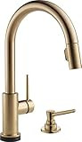 DELTA Trinsic VoiceIQ Single-Handle Touch Kitchen Sink Faucet with Pull Down Sprayer, Alexa and Goog | Amazon (US)