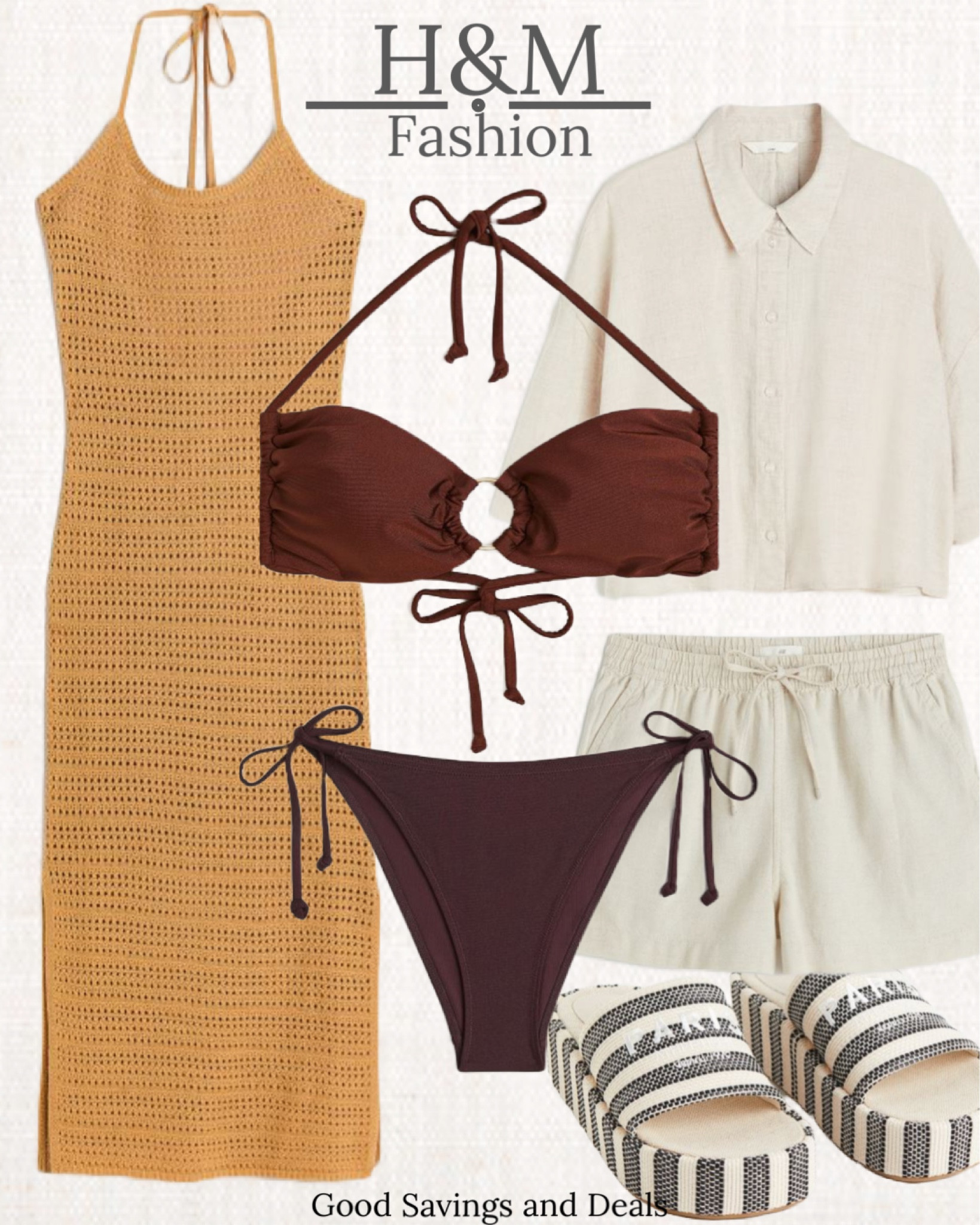 H&M fashion finds, summer wear, gift ideas for her, summer dress, beach dress, bikini, resort wear, neutral style, sandals, linen shirt, women’s fashion ideas, ootd.

#LTKstyletip #LTKFind #LTKunder100