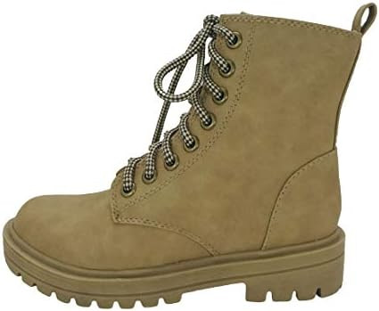 SODA FIRM - Lug Sole Combat Ankle Bootie Lace up w/Side Zipper | Amazon (US)