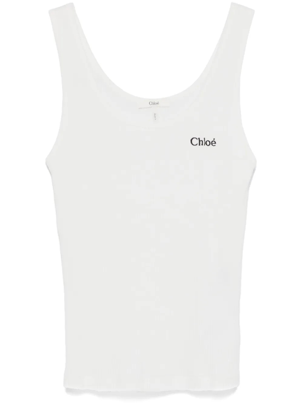 Chloé Jersey Tank Top  | White | FARFETCH | Farfetch Global
