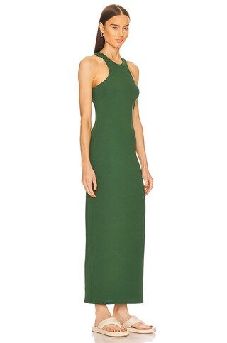 Helsa Jersey Double Halter Long Dress in Forest from Revolve.com | Revolve Clothing (Global)