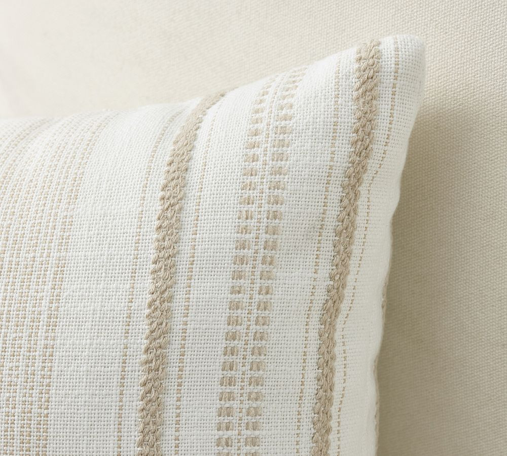 Celine Striped Outdoor Performance Pillow | Pottery Barn (US)