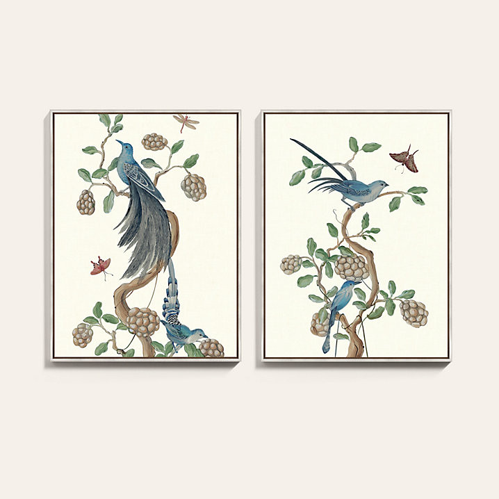 Bird's Eye View Framed Floral Paper Print Wall Art series | Ballard Designs, Inc.