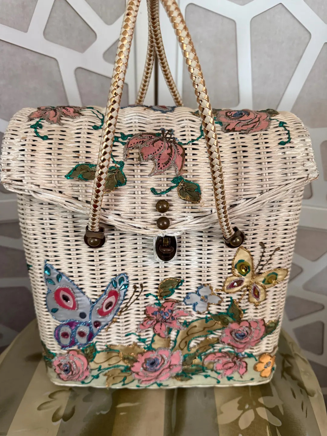 Vintage Wicker Midas of Miami Purse - Etsy | Etsy (US)
