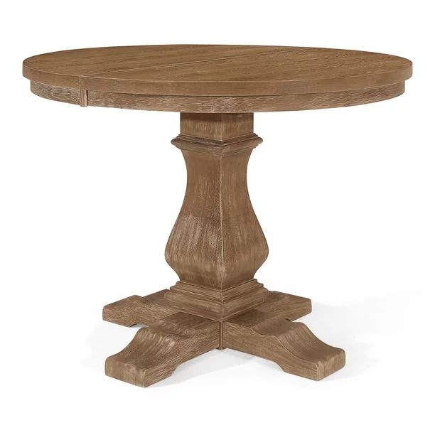 Judith Rustic Wood Expandable Oval Dining Table, Natural - Walmart.com | Walmart (US)