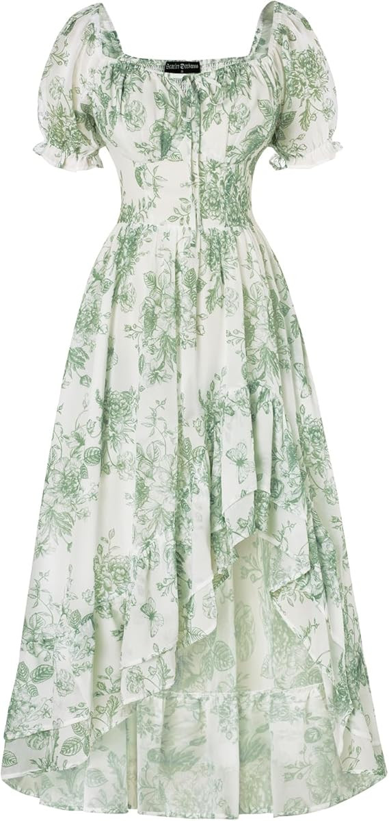 Scarlet Darkness Corset Dresses for Women Summer 2026 Floral Wedding Guest Chiffon Sundress | Amazon (US)