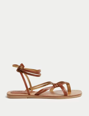 Leather Ankle Strap Flat Sandals | Marks and Spencer AU/NZ