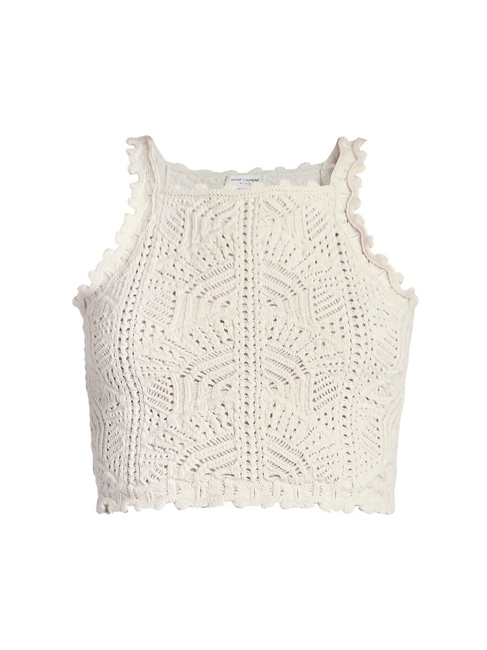 Women's Crochet Wool Crop Top - Naturel - Size Small - Naturel - Size Small | Saks Fifth Avenue