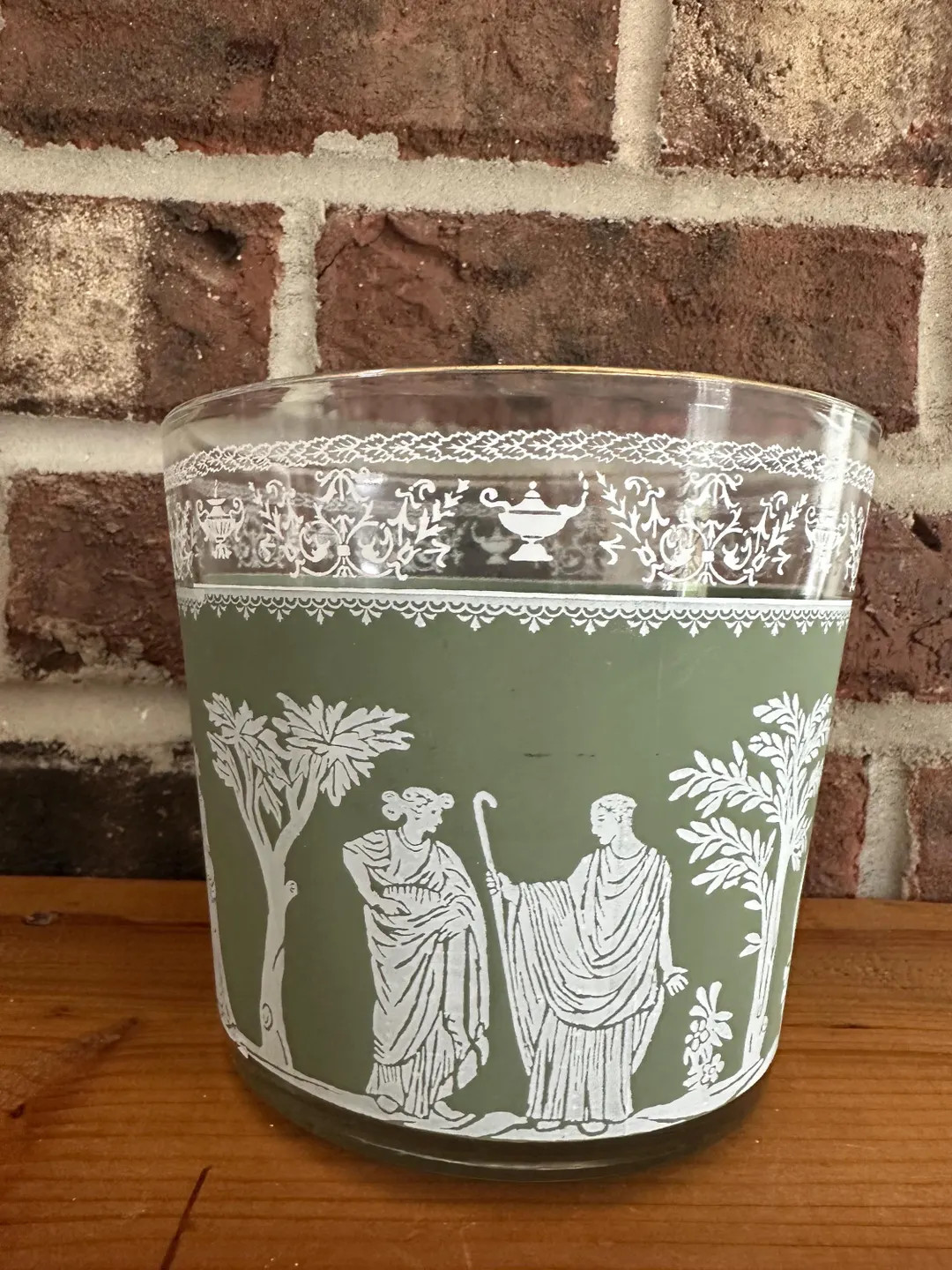Jeanette Jasperware Green Glass Vintage Wedgewood Hellenic Grecian Ice Bucket - Etsy | Etsy (Global)