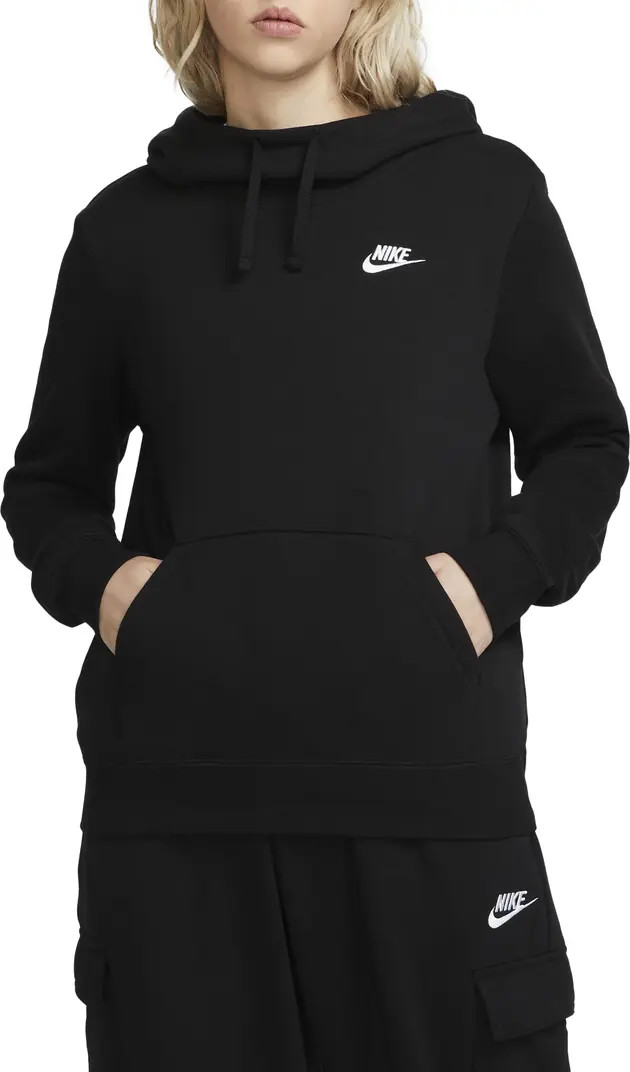 Sportswear Club Fleece Funnel Neck Hoodie | Nordstrom