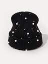 1pc Women's Knitted Pearl Decorated Hat, Suitable For Daily Wear | SHEIN