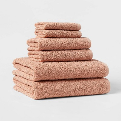 6pk Textured Bath Towel Set - Threshold™ | Target