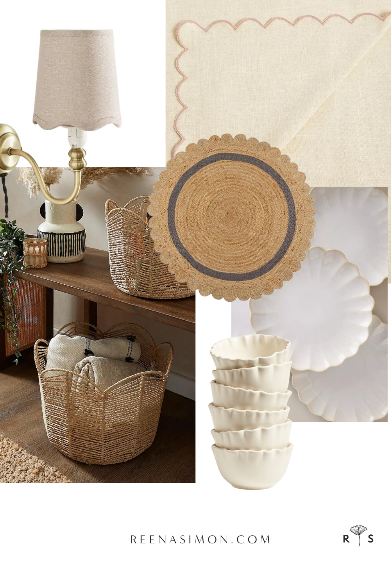 Scallops are in this season. They can add a softer touch to your space while making your home effortlessly creative. I love the scalloped bowls found on OKA and a jute rug I recently spotted on Dunelm. 




Homeware, scandi living, neutral tones, baskets 



#LTKhome #LTKfindsunder50 #LTKfindsunder100