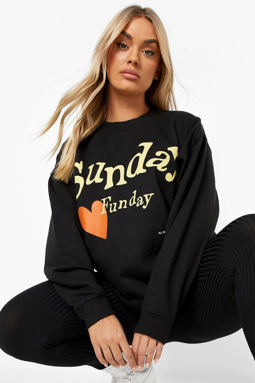 Plus Sunday Funday Sweatshirt | Boohoo.com (US & CA)