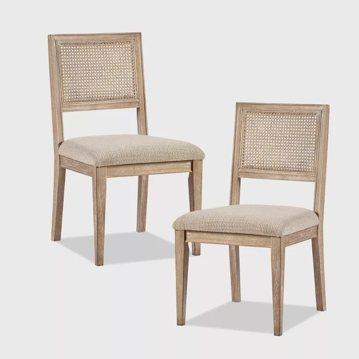 Set of 2 Kelly Dining Side Chairs Light Brown | Target