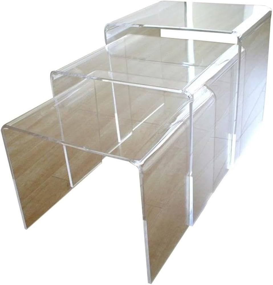 Baxton Studio Acrylic Nesting Tables, Clear | Amazon (US)