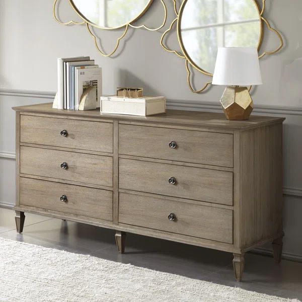 Garland Natural Wood 6 - Drawer Dresser | Wayfair North America