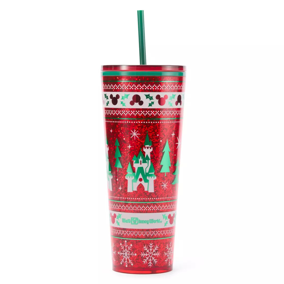 Walt Disney World Holiday Fair Isle 24 oz. Starbucks® Travel Tumbler with Straw | Disney Store