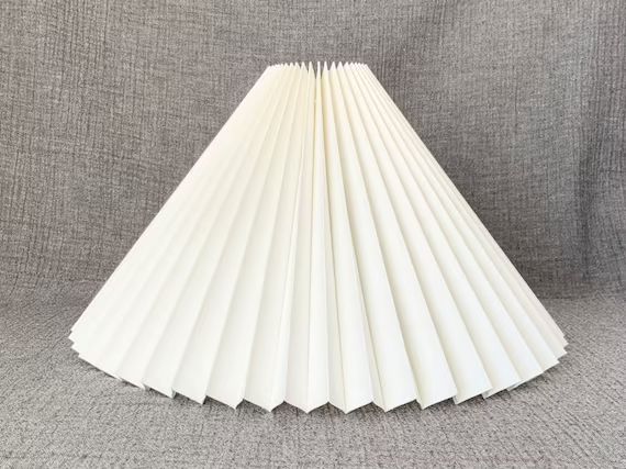 Clip on Shade: White Linen Knife Pleated Lampshade Available | Etsy | Etsy (US)