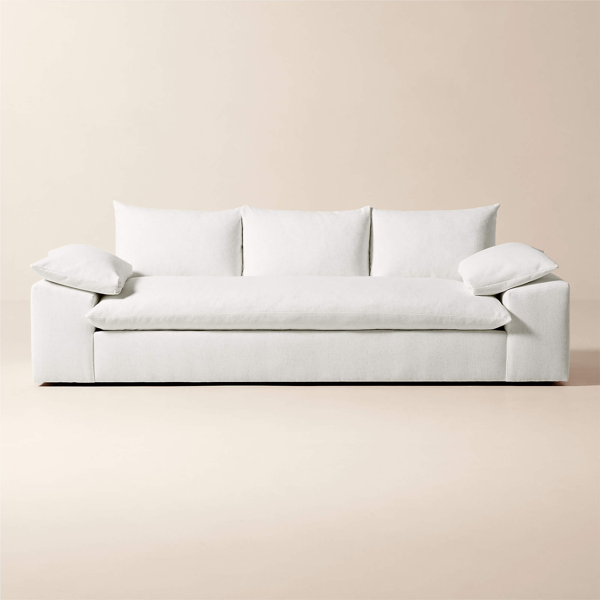 Algora 100" White Performance Fabric Sofa + Reviews | CB2 | CB2