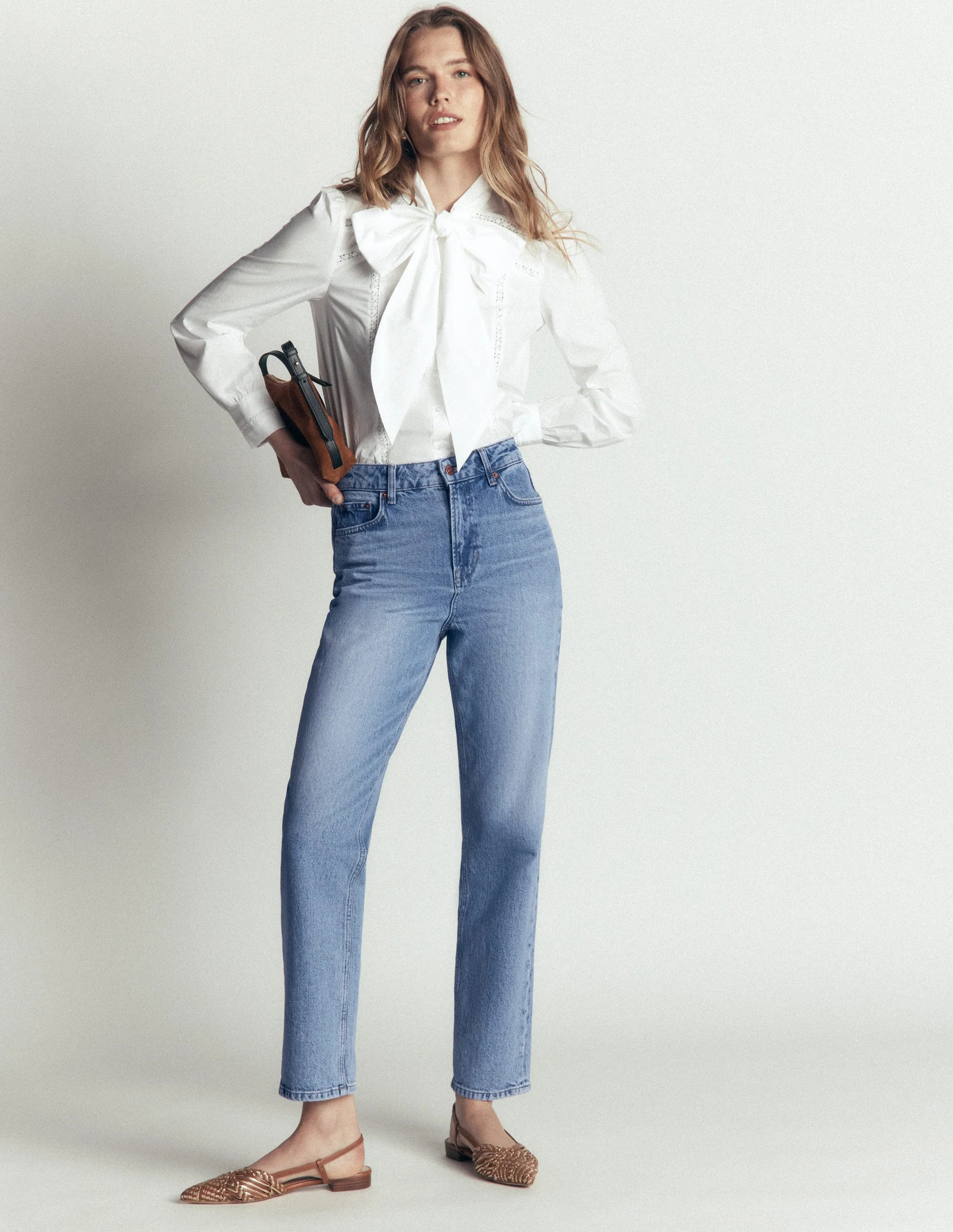 High Rise Straight Jeans-Light Vintage | Boden (US)