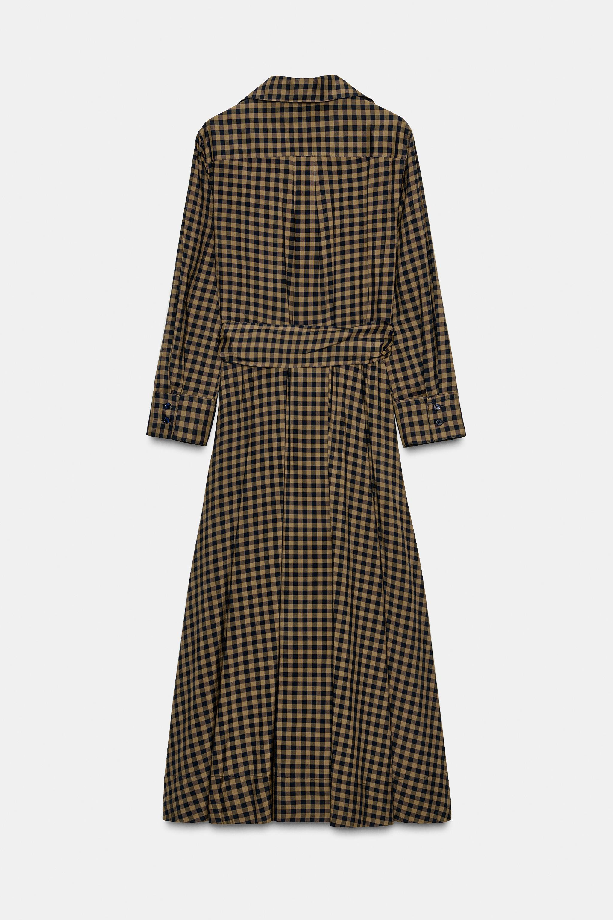 ZW COLLECTION PLAID SHIRT DRESS | Zara US