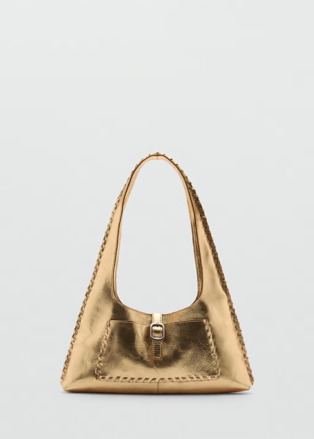 Leather metallic bag | MANGO (US)