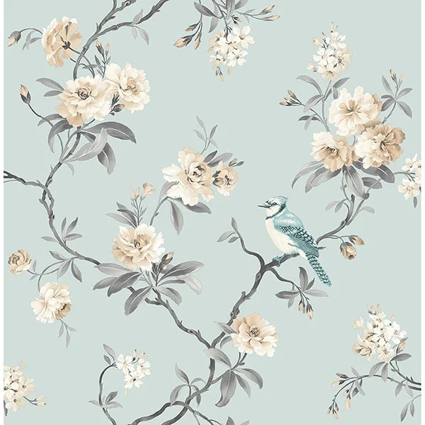 Fine Decor Wallcoverings Chinoiserie Blue Floral Wallpaper - Walmart.com | Walmart (US)