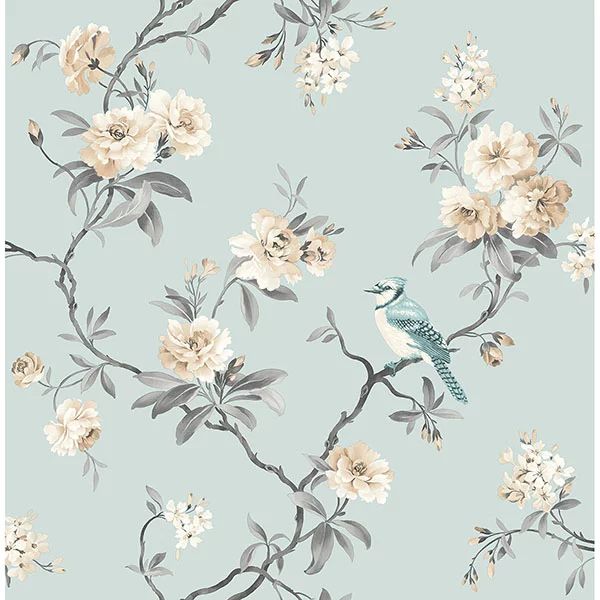 Fine Decor Wallcoverings Chinoiserie Blue Floral Wallpaper - Walmart.com | Walmart (US)