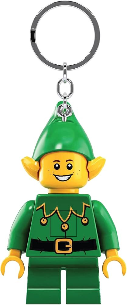 LEGO Minifigures Keychain Light - Holiday Elf (KE181H), Holiday Gift, Stocking Stuffer, Large 3 I... | Amazon (US)