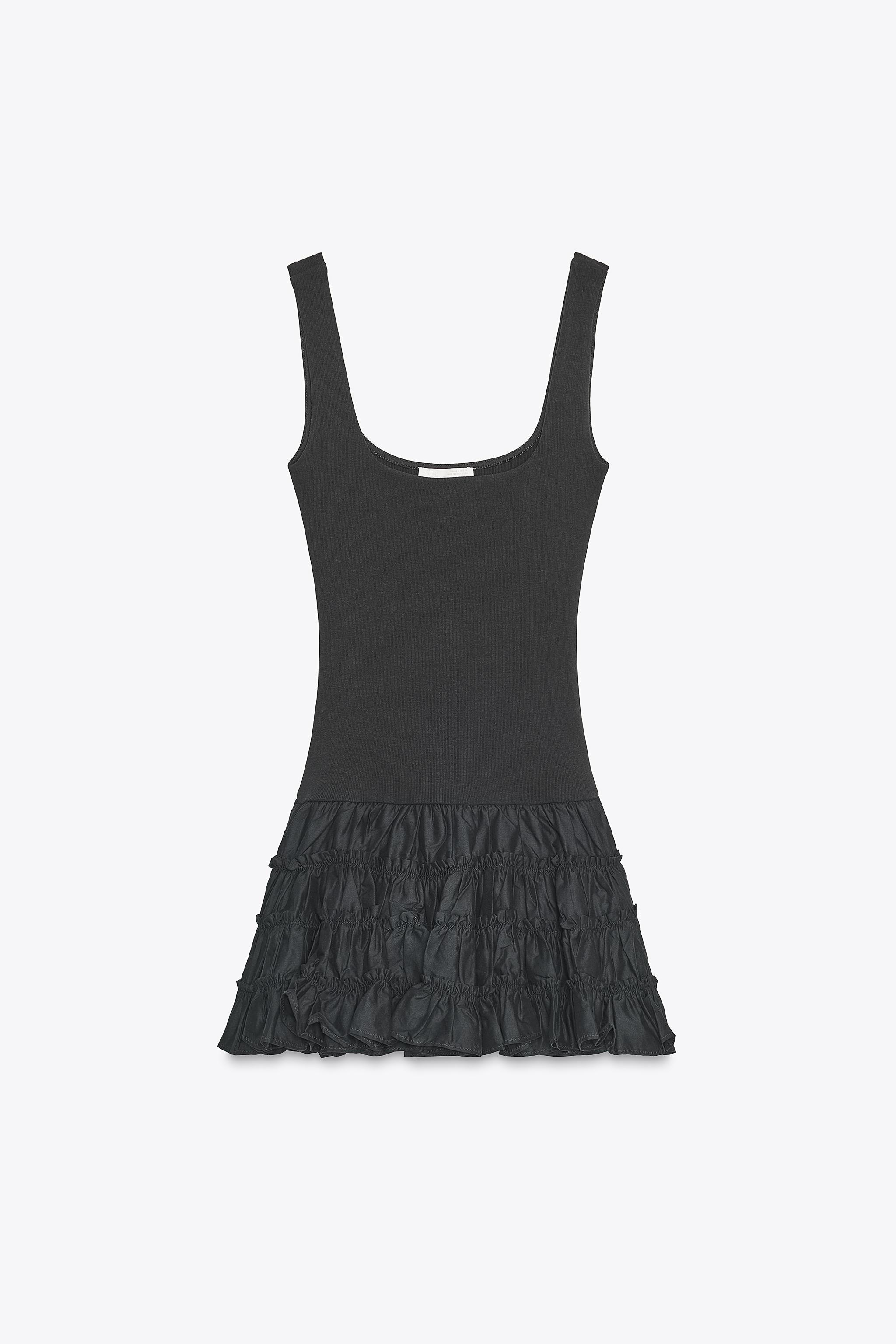 CONTRASTING VOLUMINOUS DRESS | Zara US