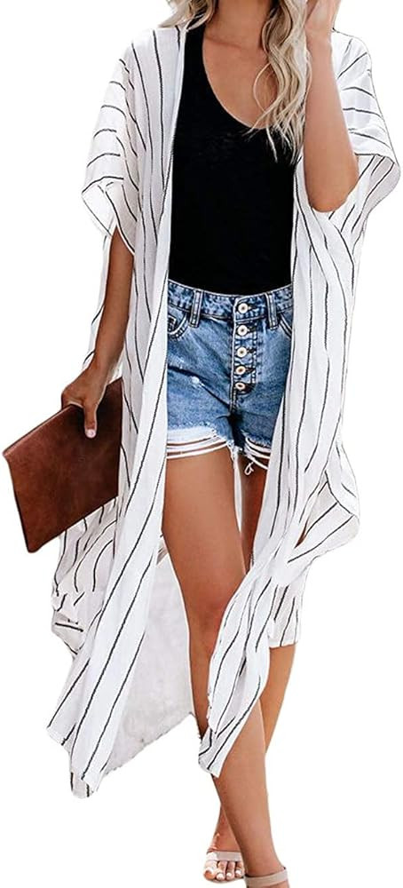 Women's Kimono Swimsuit Coverups Summer Beach Casual Loose Cardigans for Swimwear | Amazon (US)