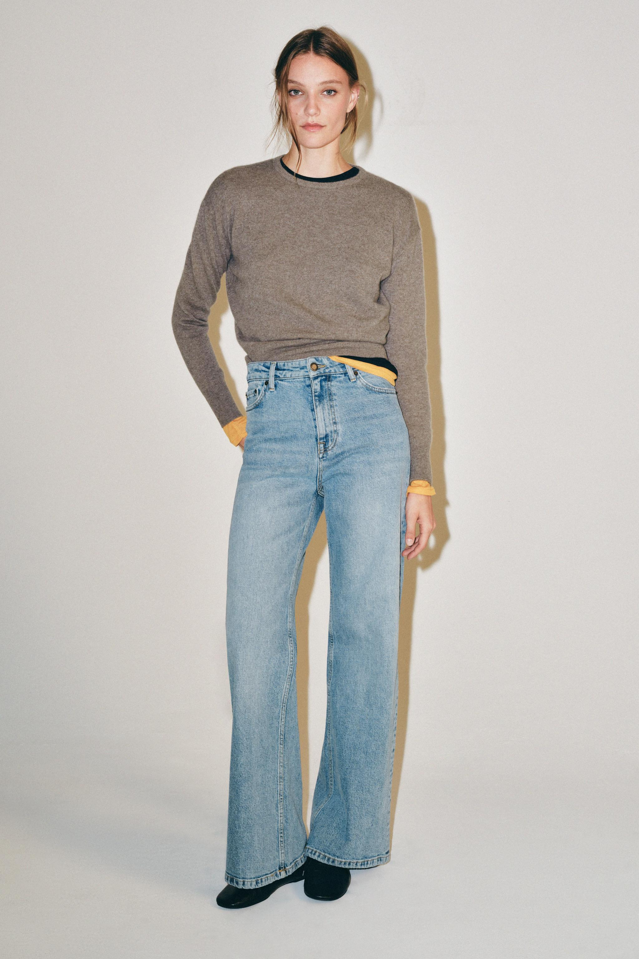 ZW COLLECTION COMFORT HIGH-RISE WIDE LEG JEANS | Zara US