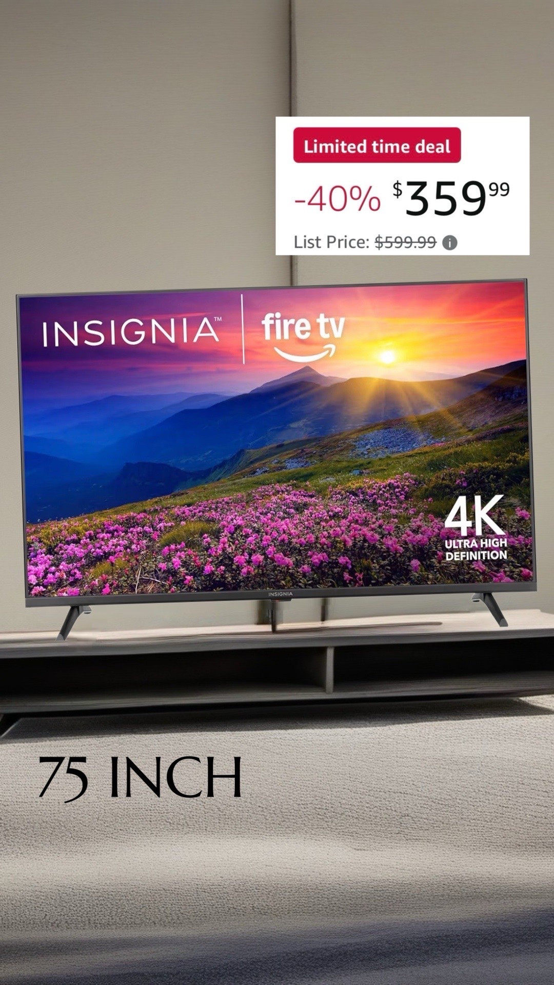 75inch TV - Crazy Sale!! Only $359!!

#LTKdayinmylife #LTKmomlife #LTKSaleAlert
