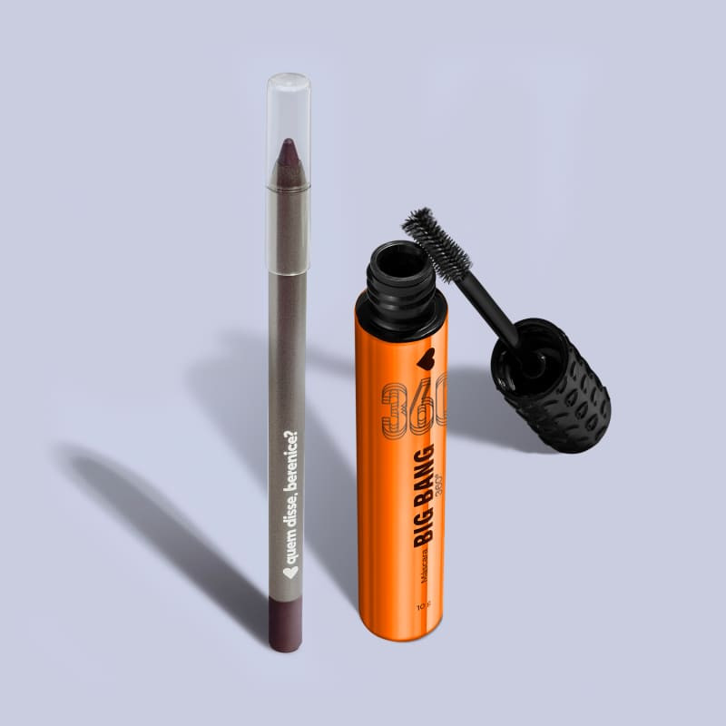 Combo Make Olhos: Máscara de Cílios Big Bang 360 + Lápis de Olho Marronlito | QuemDisseBerenice (BR)
