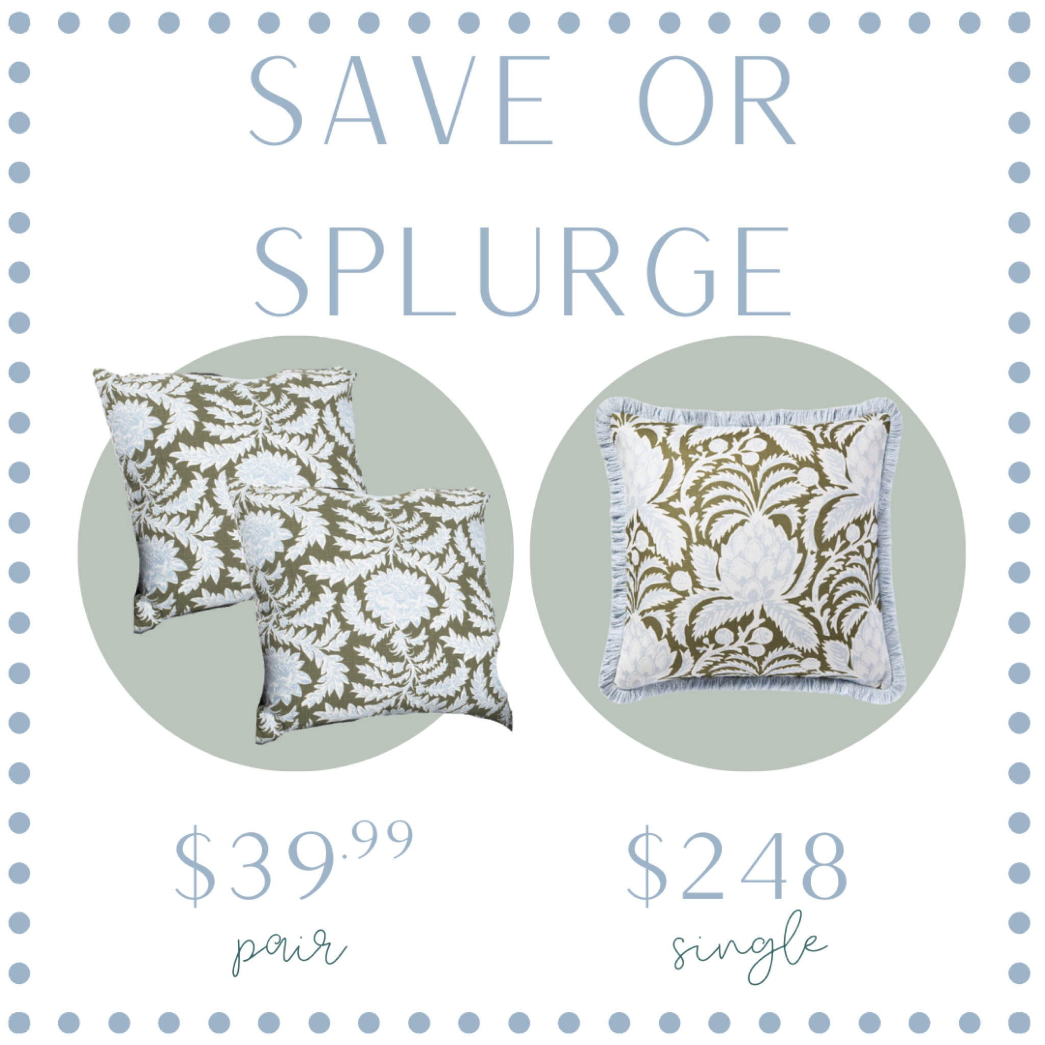 Blue and green floral pattern throw pillow. 

Coastal, coastal interiors, throw pillows, floral throw pillows, Serena and Lily, tjmaxx, Marshall’s, look for less, look for less home decor, save or splurge, Serena and Lily look for less 

#throwpillows #serenaandlily 

#LTKfindsunder50 #LTKhome