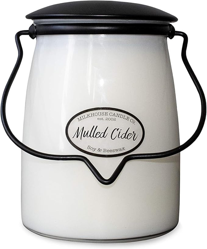 Milkhouse Candle Company, Creamery Scented Soy Candle: Butter Jar Candle, Mulled Cider, 22-Ounce | Amazon (US)